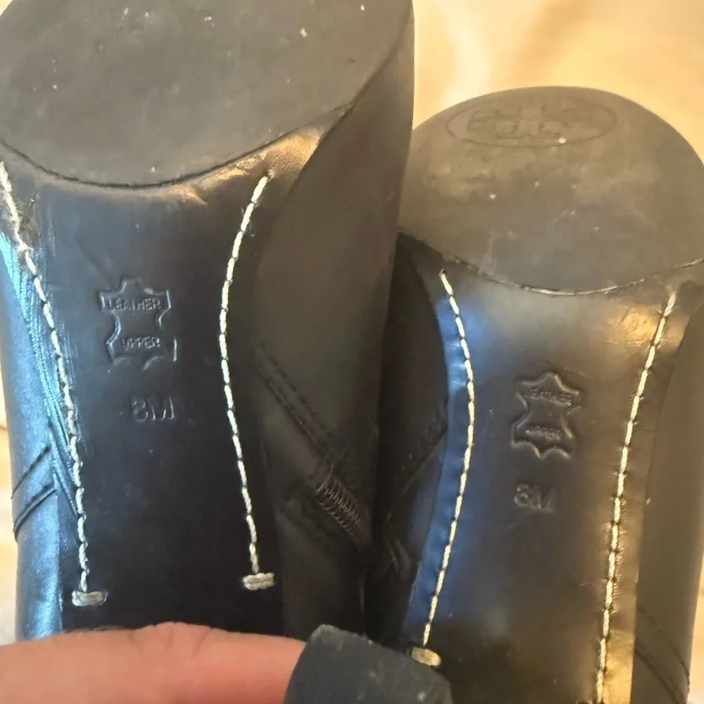Tory Burch Black Leather Heeled Boots